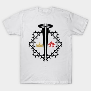 Christian illustration. Nail and crown of thorns. T-Shirt